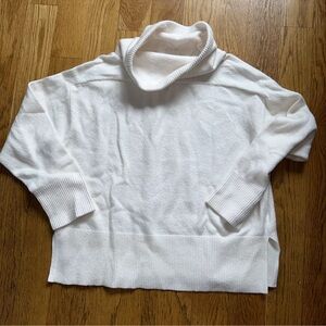 Ann Taylor Loft Cowl Neck Pullover Sweater White XS NWT